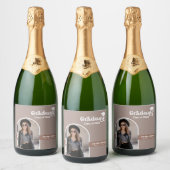 卒業テラコッタボホアーチフォト スパークリングワインラベル (ボトル)