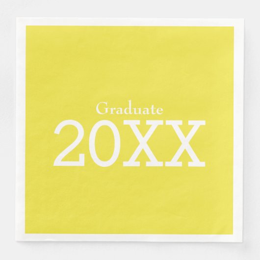 卒業テーマイエローペーパーナプキン (正面)