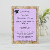 卒業ディナーキャップパープル卒業 招待状 (スタンド正面)