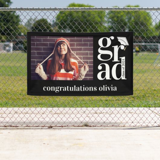 卒業トレンディー写真写真卒業 横断幕 (インサイチュ)