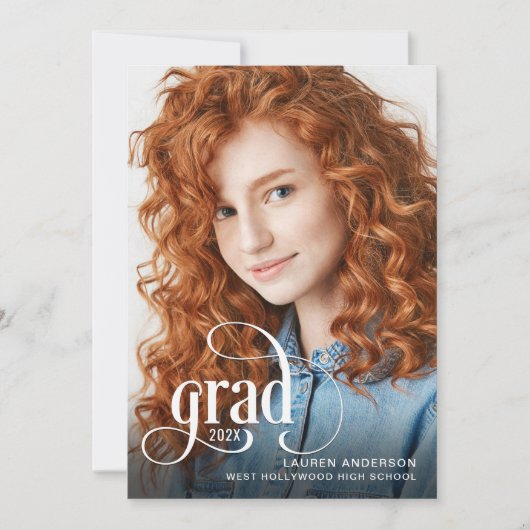 卒業トレンディー写真卒業発表 招待状