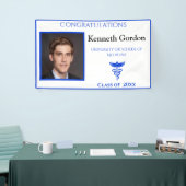 卒業ドクターカドゥセウスパープルNYU大学 横断幕 (トレードショー)