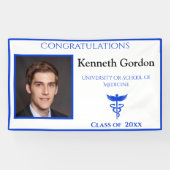 卒業ドクターカドゥセウスパープルNYU大学 横断幕 (横)