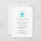 卒業ナースピン留め式2025写真 招待状 (正面)