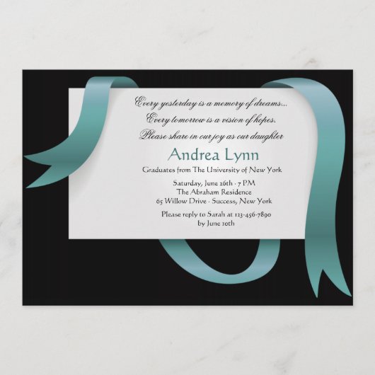 卒業ニュース招待状 招待状 (正面)