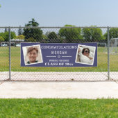 卒業ネイビーブルーまたはクラス懇親会2写真 横断幕 (インサイチュ)