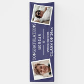 卒業ネイビーブルーまたはクラス懇親会2写真 横断幕 (縦)