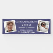 卒業ネイビーブルーまたはクラス懇親会2写真 横断幕 (横)