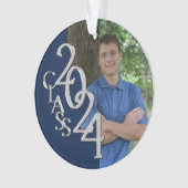 卒業ネイビーブルー2024写真 オーナメント (正面)