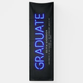 卒業ネオン白黒写モダン真パーティー 横断幕 (縦)