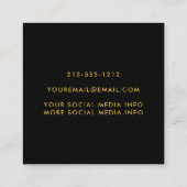 卒業ネットワーク金ゴールドフレームブラック コーリングカード (裏面)