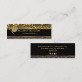 卒業ネームカードシニアイヤー黒と金ゴールド コーリングカード (正面/裏面)