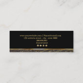 卒業ネームカードシニアイヤー黒と金ゴールド コーリングカード (裏面)