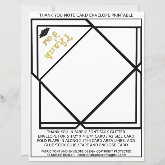 卒業ノートカード封筒紙 (正面)