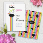 卒業ハットパーティの招待状 招待状