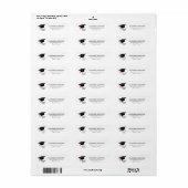 卒業ハットレッドクラス差出人住所ラベル ラベル (フルシート)