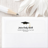 卒業ハット差出人住所ラベル ラベル (インサイチュ)