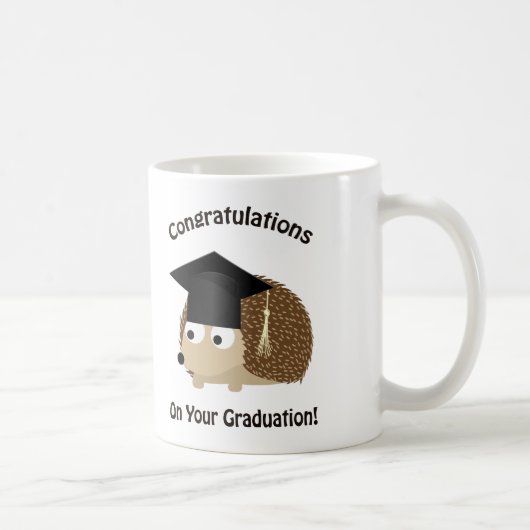 卒業ハリネズミのお祝い ツートーンマグカップ (右)