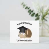 卒業ハリネズミのお祝い 案内ポストカード (スタンド正面)