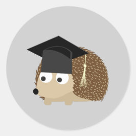 卒業ハリネズミ ラウンドシール