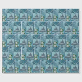 卒業ハート真珠の花 ラッピングペーパー (フラット)