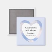 卒業バイブル聖句クリスチャン信仰ライトブルー マグネット (正面/裏面)