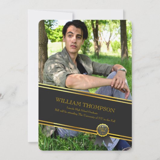 卒業バナー写真のお知らせ 案内状 (正面)