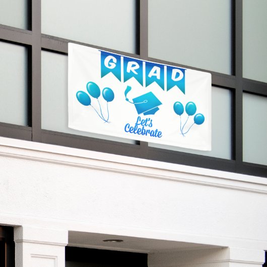 卒業バナー 横断幕 (ビルの外側)