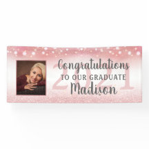 卒業バラ金ゴールドピンクグリッターライト写真