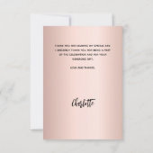 卒業バラ金ゴールド赤面写真 サンキューカード (裏面)