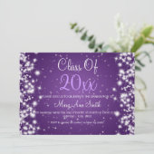 卒業パエレガントーティー冬のスパークルパープル 招待状 (スタンド正面)
