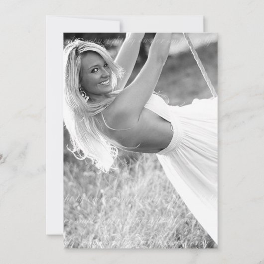 卒業パリエッフェルタワーヴィンテージフラワーピンク 招待状 (裏面)