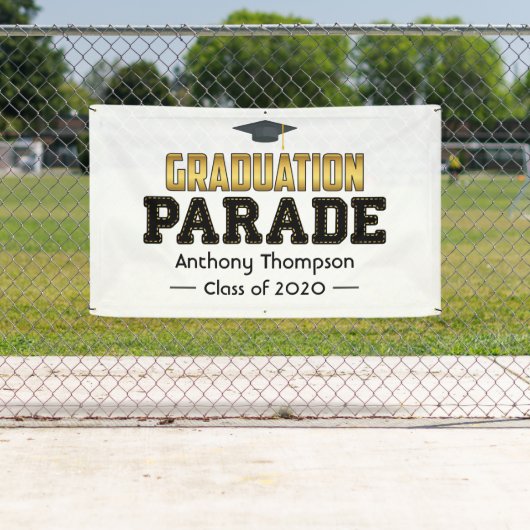 卒業パレードでドライブする 横断幕 (インサイチュ)