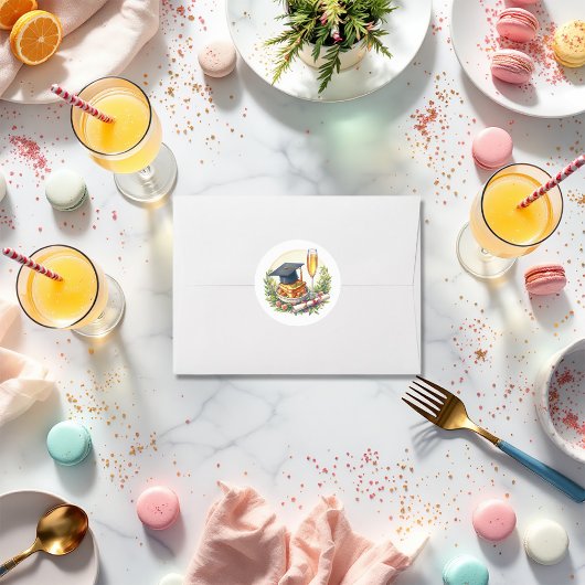 卒業パンチ(昼食会) ラウンドシール