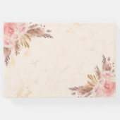 卒業パンパスグラスバラ金ゴールド花模様2025 ゲストブック (裏面)