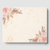 卒業パンパスグラスバラ金ゴールド赤面フローラ ゲストブック (裏面)