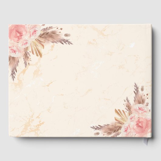 卒業パンパスグラスバラ金ゴールド赤面フローラ ゲストブック (裏面)