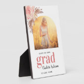 卒業パンパスグラス赤面ピンクフローラ写真 フォトプラーク (側面)