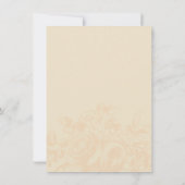 卒業パーエレガントティヴィンテージバラオレンジタン 招待状 (裏面)