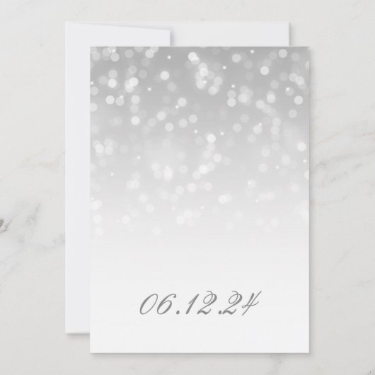 卒業パーエレガントティーの銀色の輝き 招待状 (裏面)