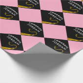 卒業パーソナライズされたおめでとうギフト ラッピングペーパー (角)