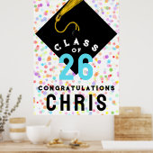 卒業パーソナライズされたおめでとうポスター ポスター (キッチン)