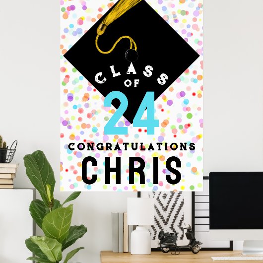 卒業パーソナライズされたおめでとうポスター ポスター