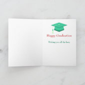卒業パーソナライズされたおめでとう カード (内部)