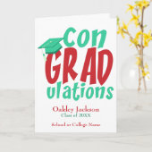 卒業パーソナライズされたおめでとう カード (黄色い花)