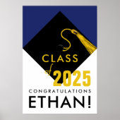 卒業パーソナライズされたおめでとう ポスター (正面)