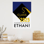 卒業パーソナライズされたおめでとう ポスター (キッチン)