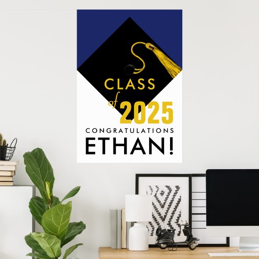 卒業パーソナライズされたおめでとう ポスター (ホームオフィス)