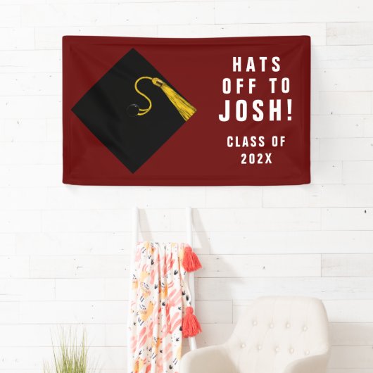 卒業パーソナライズされたおめでとう 横断幕 (インサイチュ)