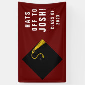 卒業パーソナライズされたおめでとう 横断幕 (縦)